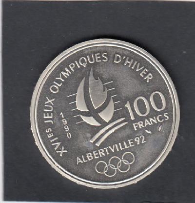 Beschrijving: 100 Francs W-OLYMPIVC 92 BOBSLED
